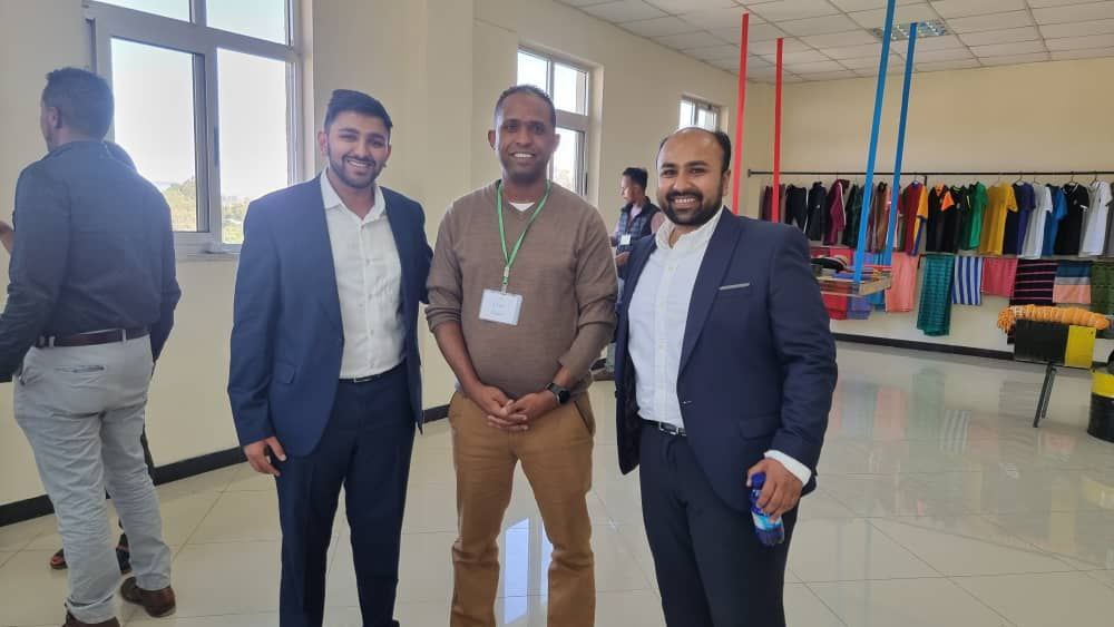 DLM team at the textile facility